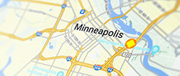 Zoomed Map View of Minneapolis